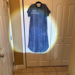 Source Unknown Blue Maxi Dress